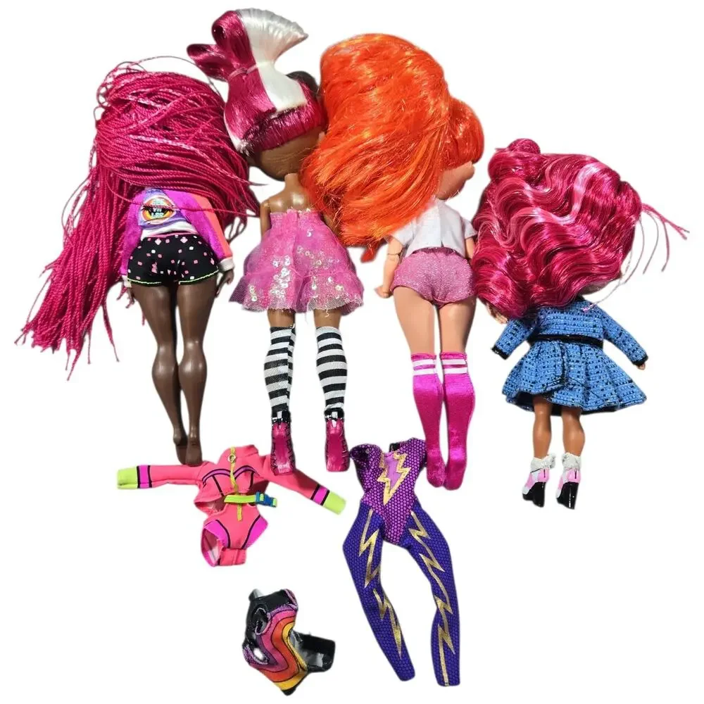 LOL Surprise OMG Doll Lot 4 Dolls Clothes Outfits Shoes Accessories MGA Bundle